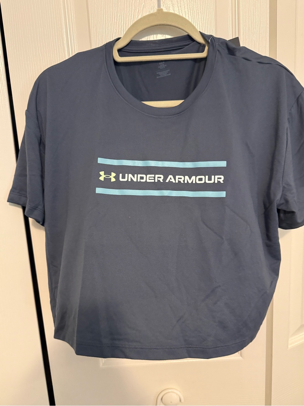 NWT Under Armour UA Tech™ Branded Women's Crop Short Sleeve